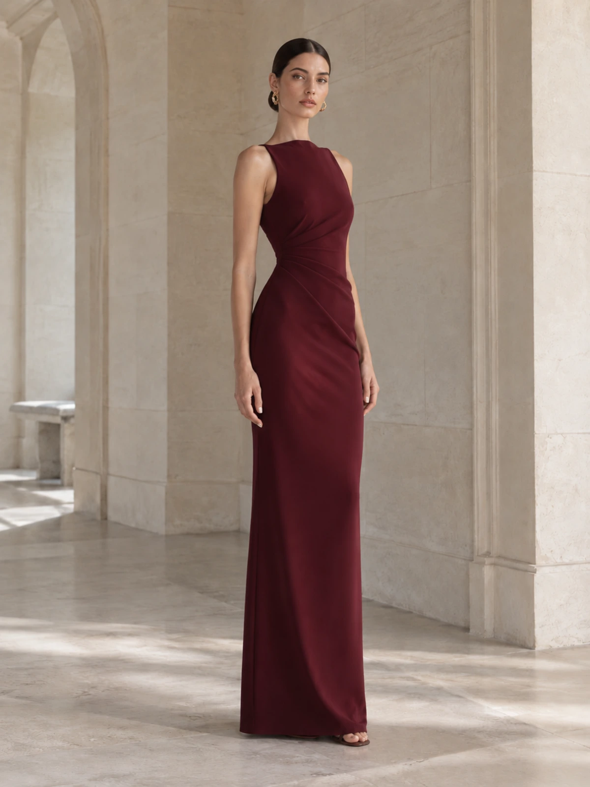 Orbit Oxblood Evening Dress