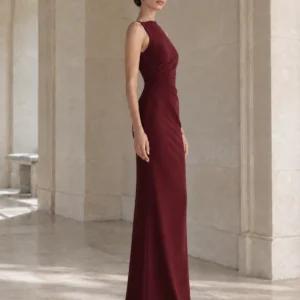 Orbit Oxblood Evening Dress — alternate view