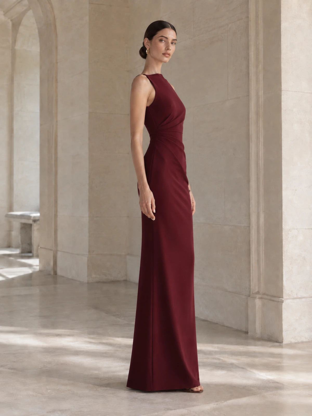Orbit Oxblood Evening Dress
